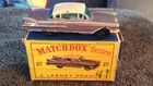 1960 Matchbox Lesney Cadillac Sixty Special Sedan # 27 W/Box Rare car.