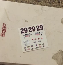 1/32 Eldon Strombecker OFFY slot car Waterslide DECALS #29 AJ Foyt 1958 Indy 500