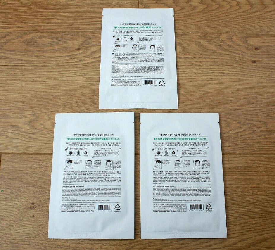 3x Nature Republic Aloe Real Nature Face Mask Sheet from Korea - Image 3 of 4