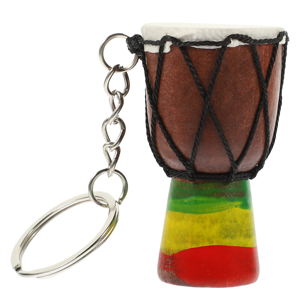African Djembe Drum Keychain Mini Percussion Pendant Music Lover