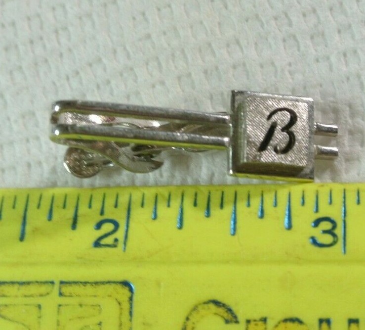 B Monogram Initials Letter Initial Vintage Tie Ba… - image 4