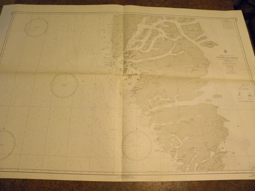  VINTAGE NAUTICAL CHART,GREENLAND-WEST COAST,GODTHAAB SHEET