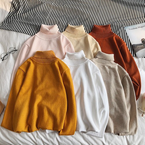 Winter Men Slim Warm Knit High Neck Pullover Sweater Top Turtleneck Solid Jumper - Picture 8 of 21
