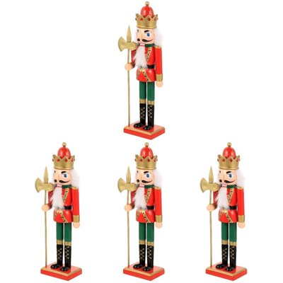  Set of 4 Weihnachts-Nussknacker Figur Figuren Weihnachtsbaum