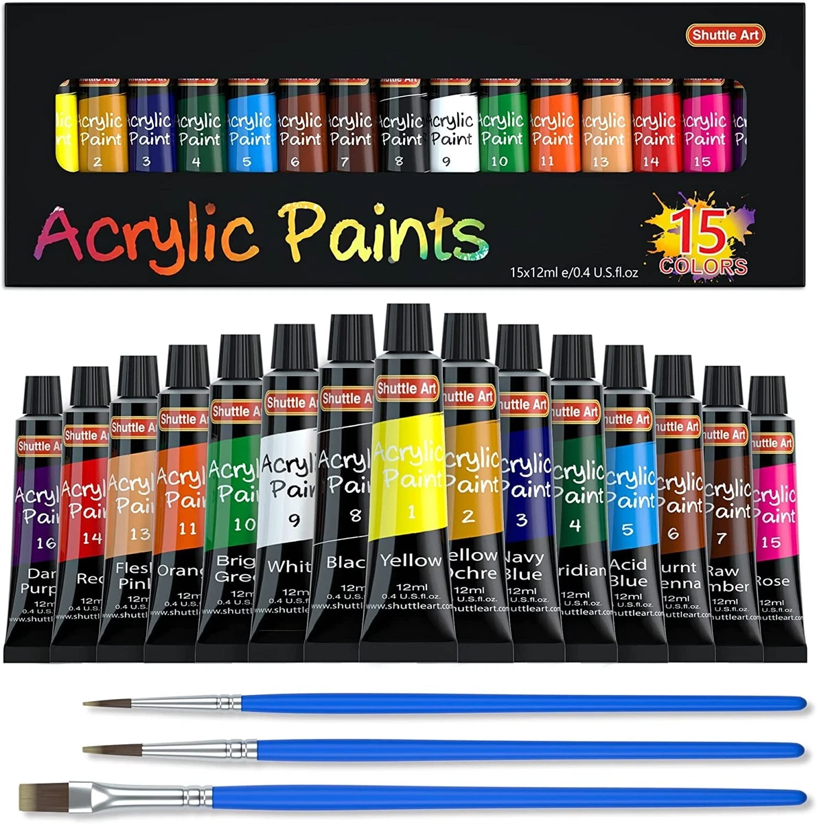 Acrylic Paint Canvas Set, Fabric Paint Acrylic Paints