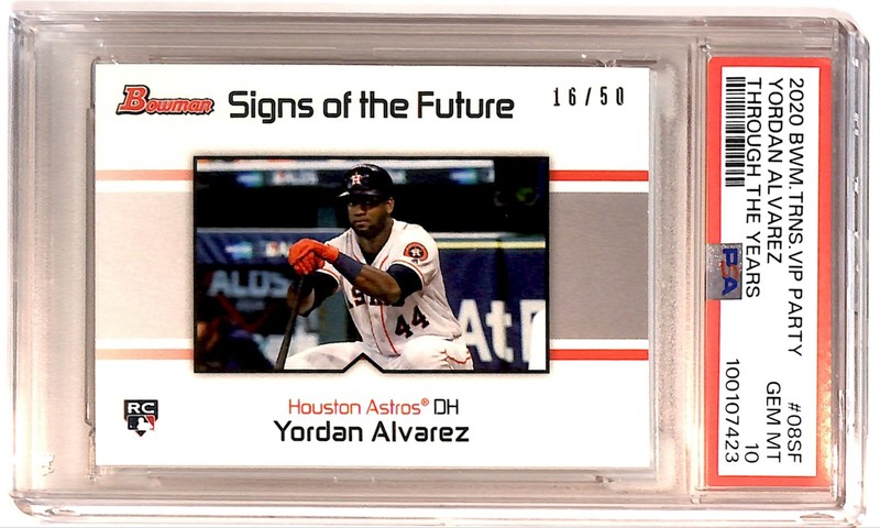 2020 Bowman Transcendent Rookie 16/50 Yordan Alvarez #08SF PSA 10 POP 2 R6220J