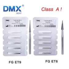 Dental Tungsten Carbide Burs Trimming & Finishing Safe End Taper FG ET6 ET9 