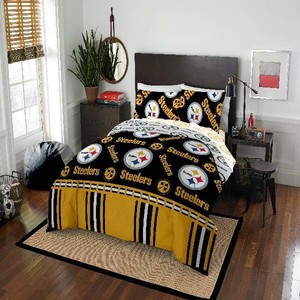 5 pc Beds Pittsburgh Steelers Bedding Set NFL Sheets 