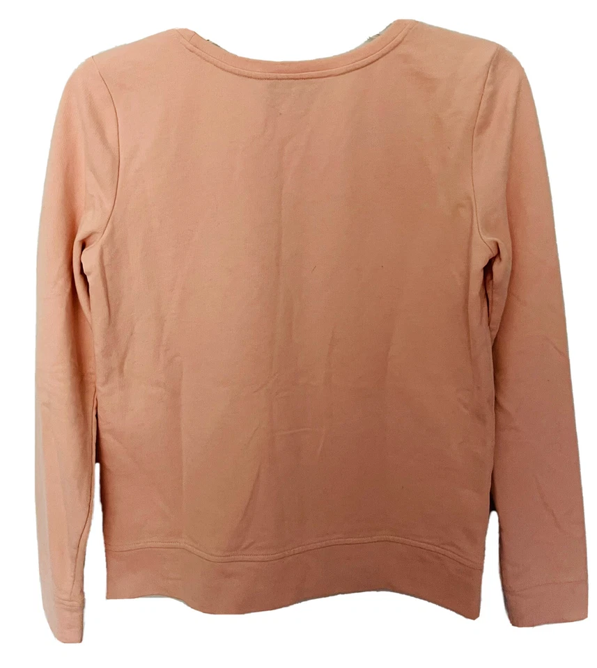 Sudadera Top Ann Taylor Loft Mujer Rosa Mon Doux Amour Corazón Mezcla Algodón Pequeña Foto 4 de 4