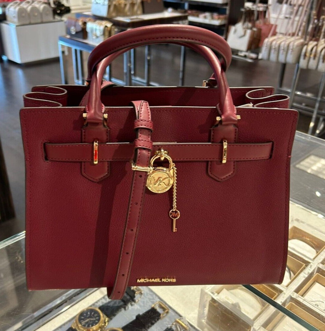 Michael Kors Hamilton Medium Satchel Leather Shoulder Bag Michael Kors Hamilton Medium Satchel Leather Shoulder Bag