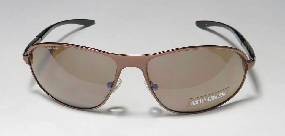 GAFAS DE SOL HARLEY-DAVIDSON HDS 612 BRN-1F MARCO DE METAL CON FORMA DE PILOTO DE DISEÑO Foto 3 de 4