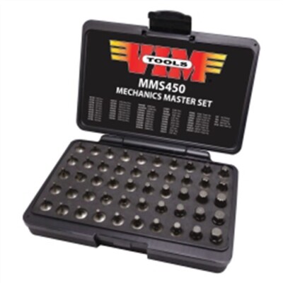 VIM Tools 50-Piece Mechanic's Master Set, 1/4 in. Square Drive VIMMMS450 New!