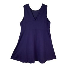 Lands End Sleeveless Dark Blue V-Neck Dress Women's Size 26 W