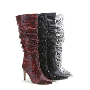 mid calf snakeskin boots