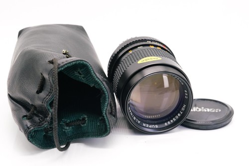Albinar Super SC 135mm F2.8 Pentax PK Mount Lens w/ Caps, Leather Pouch, Nice!