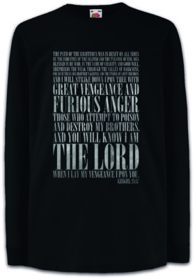 EZEKIEL 25:17 Kinder Langarm T-Shirt Pulp Fiction Vincent Vega Movie Tarantino
