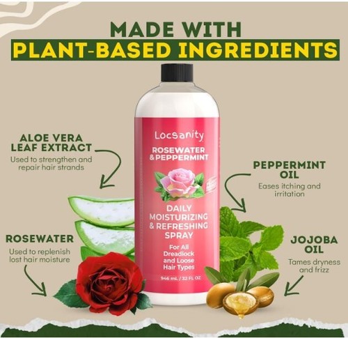 Locsanity Rosewater & Peppermint Moisturizing Spray for Locs - Picture 43 of 52