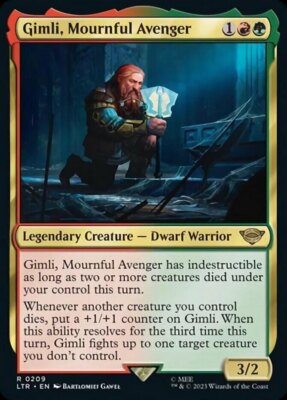 x1 Gimli, Mournful Avenger (0209) R MTG The Lord of the Rings: Tales of Middle-E