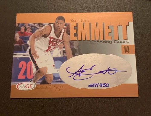 ANDRE EMMETT (deceased) Texas Tech Red Raiders 2004 Certified #'d AUTOGRAPH /350