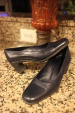 ARCHE NAVY LEATHER PUMP HEEL SHOE SIZE 38 US 8 shoe3000