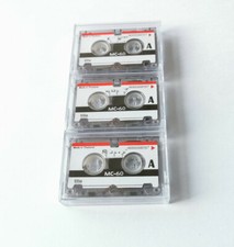3 pcs New Sony MC-60 MC60 Microcassette Blank Cassette Tape Disc 60 min Tapes