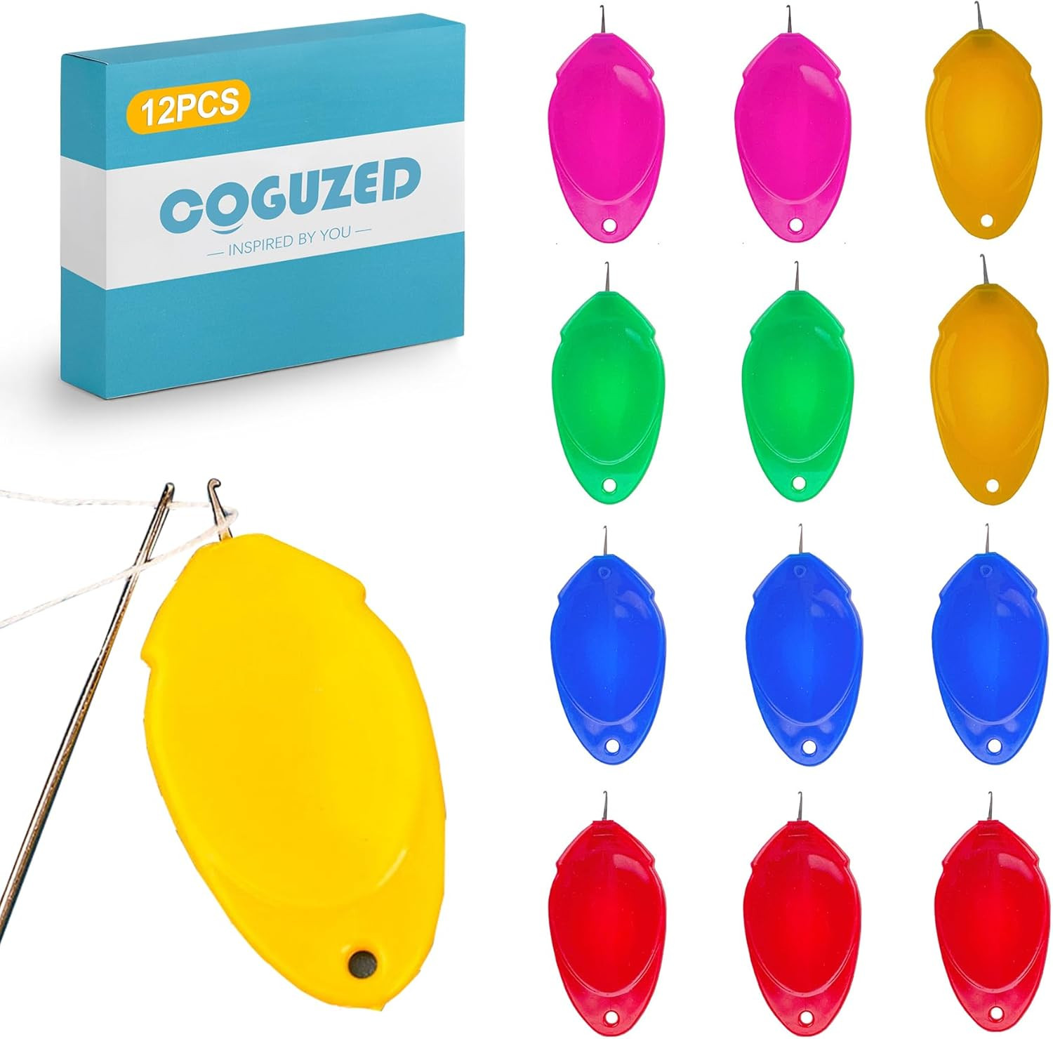 12 Pcs Needle Threaders for Hand Sewing and Sewing Machines， Needle Threader Too