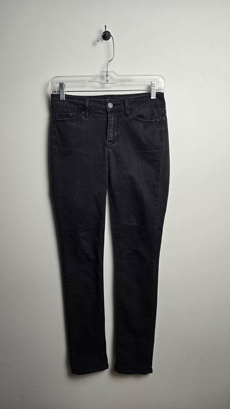 Calvin Klein Jeans Womens 2x30 Black Denim Stretch Dark Wash Ultimate Skinny Leg