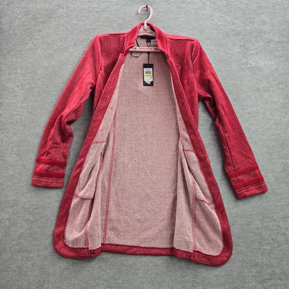 Abrigo Tommy Hilfiger Mujer M Rojo Militar American Highlands Metálico Nuevo con Etiquetas Foto 4 de 4