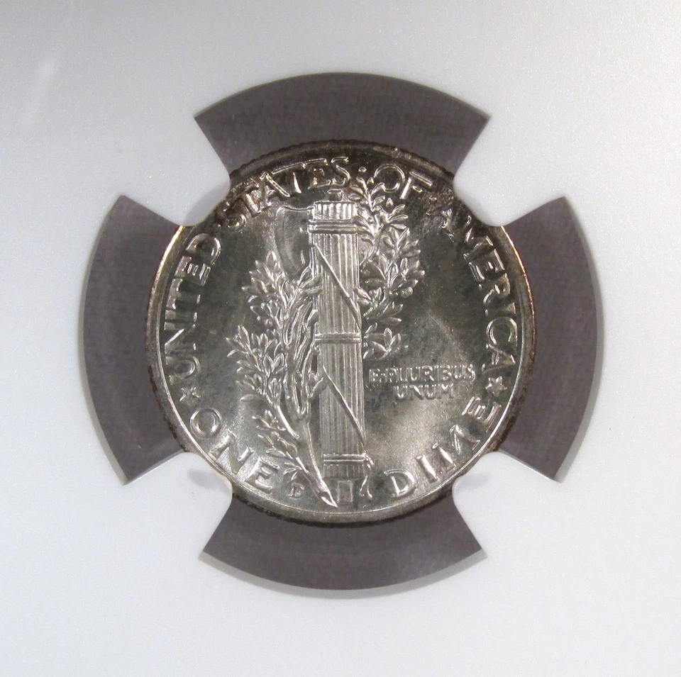 1943-D Silver Mercury Dime NGC MS67FB Coin AS4 - Image 4 of 4