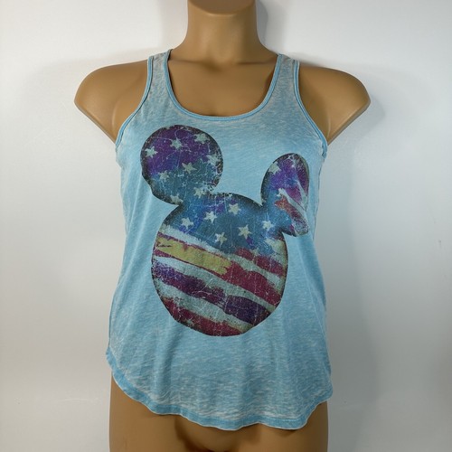 Walt Disney World Parks Disneyland Tank Top USA Flag Mickey Womens Medium M - Bild 1 von 8