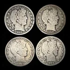 1908 D/O/P/S Barber Half Dollar Silver Coins