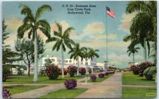 Postcard - Business Area from Circle Park, Hollywood, Florida, USA