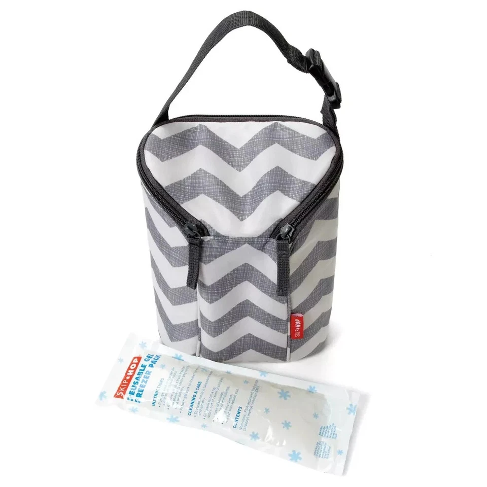 Bolsa de botella doble Skip Hop Grab and Go - Chevron Foto 3 de 4