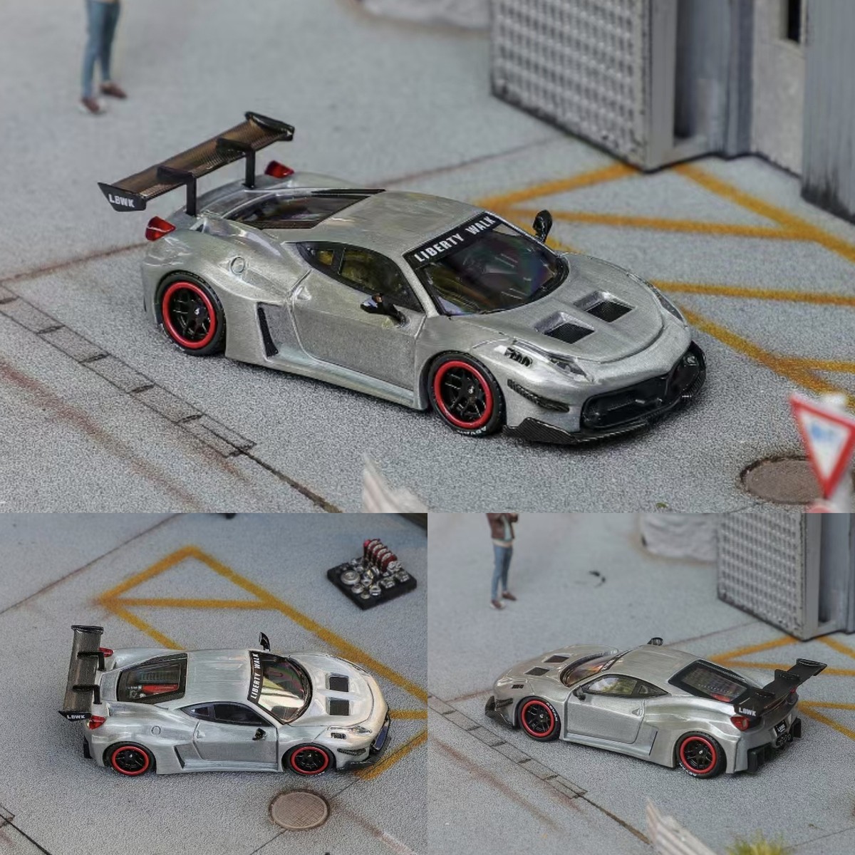 JEC LB-WORKS 458 GT 1/64 ミニカー Star Model 1:64 LB-Silhouette Works 458 GT Raw Special Diecast