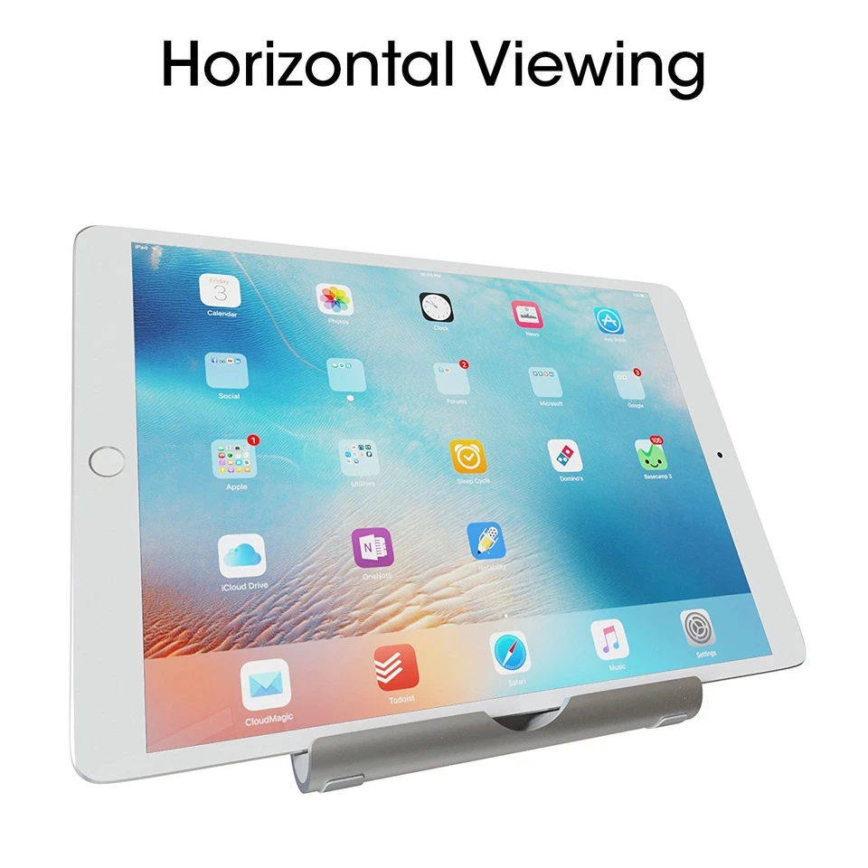 TechMatte Multi-Angle Aluminum Desktop Tablet / Phone Stand Holder (Silver) - Image 2 of 4