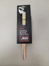 MCS FLUTED ALUMINUM BICYCLE SEATPOST w/ clamp GOLD/SILVER ANODIZED 27.2 x 350mm