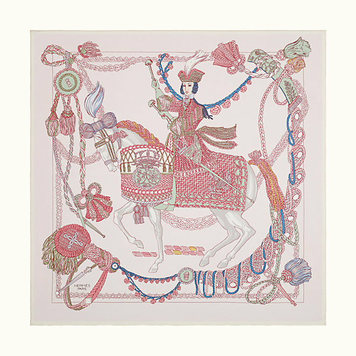 HERMES Tellier スカーフ エルメス HERMES ツイリー レッド×オレンジ シルク スカーフ
