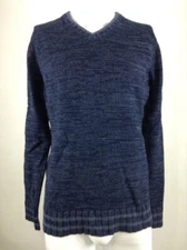 Smartwool Men Larimer V-neck Sweater Navy Heather Medium 00118-108 MSRP $140 C