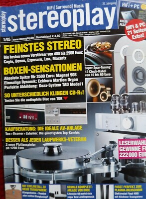 STEREOPLAY 1/05 REGA PLANAR 5 + RB 700,ROKSAN RADIUS V NINA,TRANSROTOR CELLINO