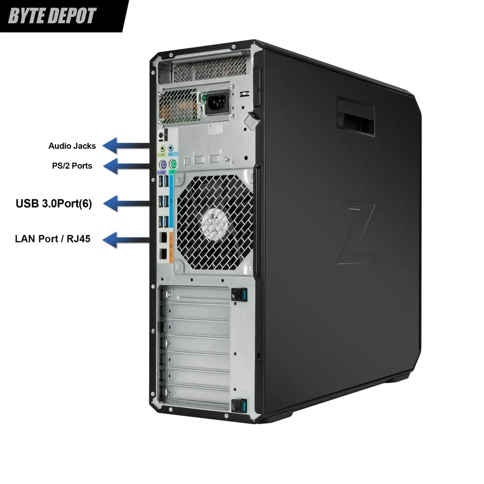 HP Z6 G4 Workstation Up to 4.2GHz 256GB RAM 9.68TB SSD NVIDIA Quadro Windows 11 - Image 2 of 4