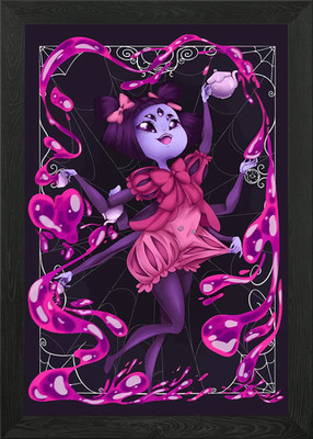 Muffet Undertale gerahmtes Wandbild Poster Leinwanddruck Bild
