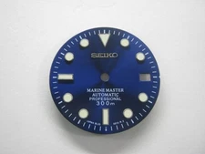 New Replacement Sun Ray Blue Marine Master Date Dial 300m for Seiko 7S26 NH35
