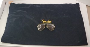 FENDER Guitar Body Black Velvet Bag Case Gold Letter Pillowcase Size Drawstring 
