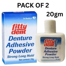 Dr.reddy Fittydent Super Long-Lasting Hold Denture Adhesive Powder 20gm 2-PACK