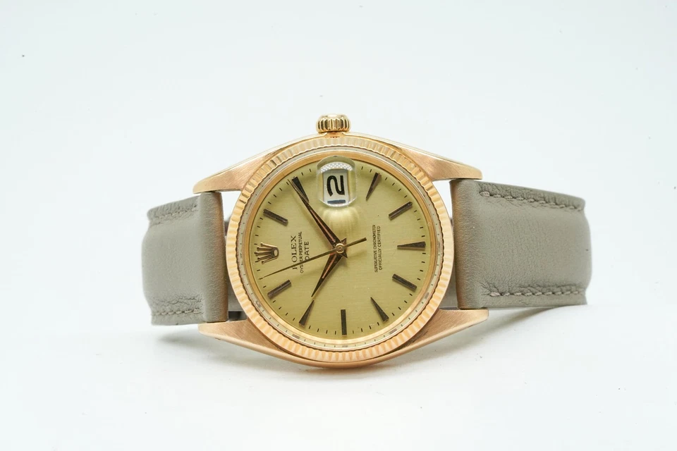 Rolex Oyster Perpetual Date 1503 Champagne Dial Ser. 82xxxx Just Serviced 9754 - Bild 1 von 1