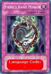 YuGiOh Fiend's Hand Mirror (V.1) IOC-EN102 Common Englisch Light Played 1st
