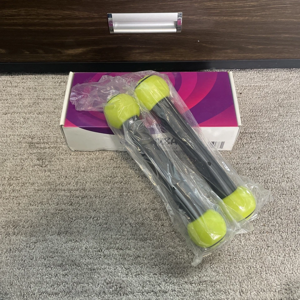 Zumba Toning Sticks Set of 2 Green Shaker Workout Weights 1 lb ea Gym Yoga Shake - Image 3 of 3