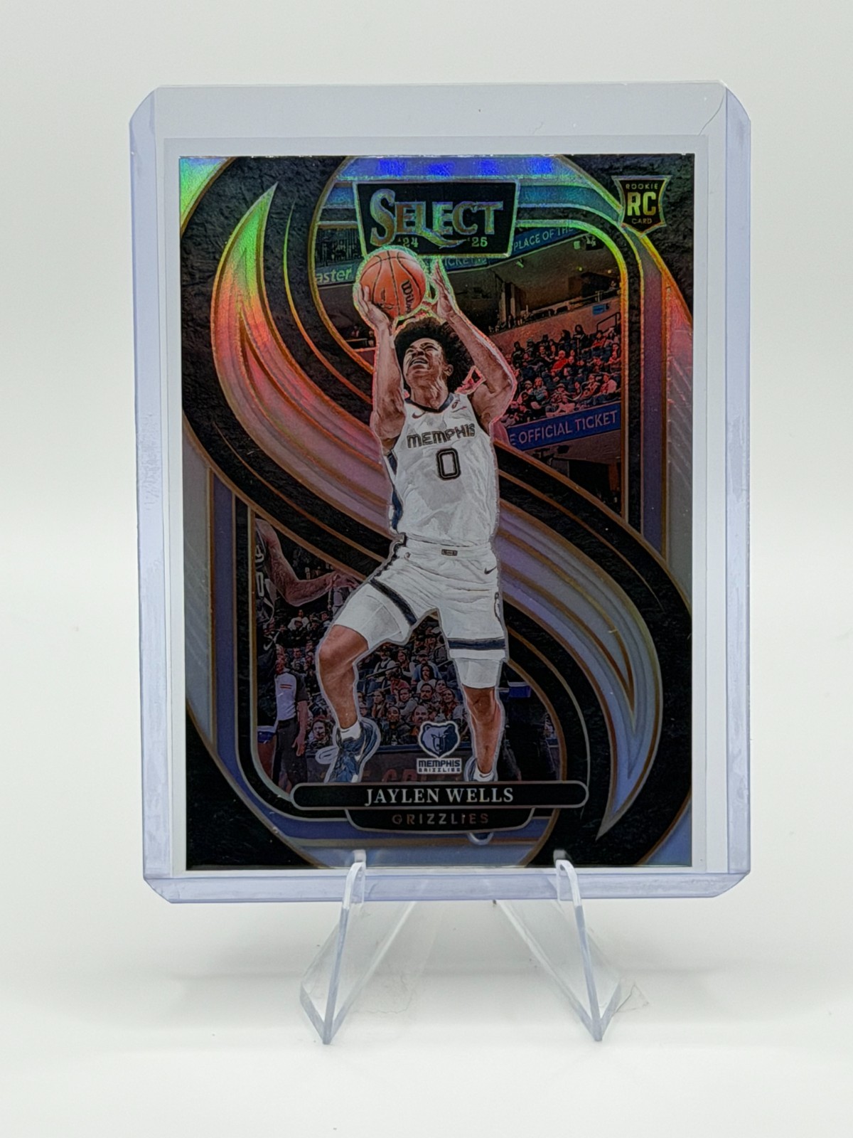 2024-25 Panini Select - Premier Level Jaylen Wells #188 Silver Prizm (RC)
