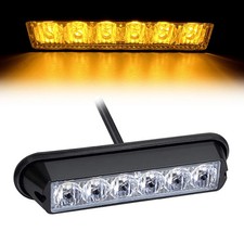 6 Led Emergency Strobe Lights Amber Vehicle Surface Mount Flashing Signal Light 6 Led Emergency Strobe Lights Amber Vehicle Surface Mount Flashing Signal Light