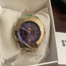 Damen Armbanduhr Mondphase 21 K Gold Plating OVP 259€